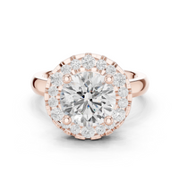 1.69tcw Round Lab Grown Diamond Halo Engagement Ring | | IGI Certified D-E-F, VVS-VS Clarity.