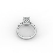 2.66tct Emerald Lab Diamond Cluster Accents Engagement Ring | IGI Certified | Custom Gold |