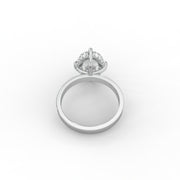 3.63tct Oval Lab Grown Diamond Engagement Ring | Hidden Halo | IGI Certified