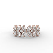 Pear Moissanite  Diamond Engagement Ring, Vintage Floral Moissanite Diamond Ring |