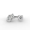 2.05tcw Emerald-Pear & Round Lab Grown Diamond Toi Et Moi Engagement Ring  | IGI Certified |