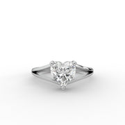 1.20 CT Heart Moissanite Diamond Engagement Ring, Split Shank Moissanite Diamond Ring.
