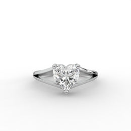 1.20 CT Heart Moissanite Diamond Engagement Ring, Split Shank Moissanite Diamond Ring.