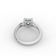 1.20 CT Heart Moissanite Diamond Engagement Ring, Split Shank Moissanite Diamond Ring.