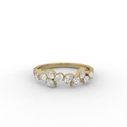 0.48tcw Pear Lab Grown Diamond Half Eternity Wedding Ring  |