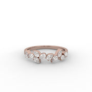 0.48tcw Pear Lab Grown Diamond Half Eternity Wedding Ring  |