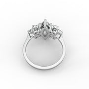 1.40 CT Marquise Moissanite Diamond Ring, Butterfly Style Diamond Engagement Ring.