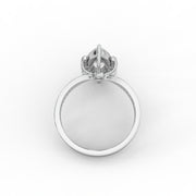 Vintage Inspired Pear Cut Moissanite Diamond Engagement Ring, Teardrop Diamond Ring, Proposal Ring For Her