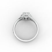 2.16tcw Cushion Diamond Halo Design With V-Shank Band Engagement Ring  | IGI Certified |