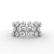 1.00 CT Round Moissanite Diamond Wedding Ring, Crystal Style Shank Band Proposal Ring For Her.