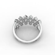 1.00 CT Round Moissanite Diamond Wedding Ring, Crystal Style Shank Band Proposal Ring For Her.