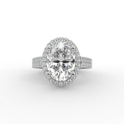 3.10 CT Oval Moissanite Diamond Engagement Ring, Double Shank Band Ring, Anniversary Gift For Her