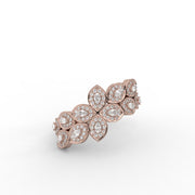 0.51tcw Pear & Round Lab Grown Diamond Floral Cluster Engagement Ring