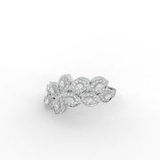 0.51tcw Pear & Round Lab Grown Diamond Floral Cluster Engagement Ring