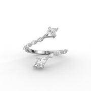 1.20tcw Kite Cut & Marquise Lab Grown Diamond Toi Et Moi Side Accent Engagement Ring  | IGI Certified |