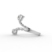 1.20tcw Kite Cut & Marquise Lab Grown Diamond Toi Et Moi Side Accent Engagement Ring  | IGI Certified |