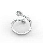 1.20tcw Kite Cut & Marquise Lab Grown Diamond Toi Et Moi Side Accent Engagement Ring  | IGI Certified |
