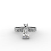 2.00tcw Custom Baguette & Baguette Straight Lab Grown Diamond With Channel Set Band Engagement Ring  | IGI Certified |
