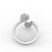 1.20 Pear & Round Lab Grown Diamond Toi Et Moi Pave Set Engagement Ring| IGI Certified |