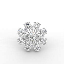 3.20 Round Lab Grown Diamond Cluster Halo Engagement Ring| IGI Certified |