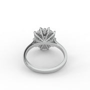 2.02tcw Radiant & Round Lab Grown Diamond Classic Halo Style Engagement Ring | IGI Certified |
