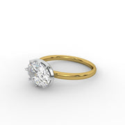 1.80tcw Oval Lab Grown Diamond Ring, Bezel Set Engagement Ring, Two Tone Ring | IGI Certified |