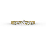 0.22tcw Round Lab Grown Diamond Crown-Inspired Wedding Ring | IGI Certified |