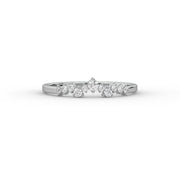 0.22tcw Round Lab Grown Diamond Crown-Inspired Wedding Ring | IGI Certified |