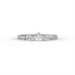 0.22tcw Round Lab Grown Diamond Crown-Inspired Wedding Ring | IGI Certified |