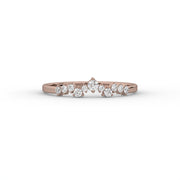 0.22tcw Round Lab Grown Diamond Crown-Inspired Wedding Ring | IGI Certified |