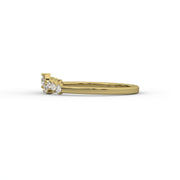 0.22tcw Round Lab Grown Diamond Crown-Inspired Wedding Ring | IGI Certified |