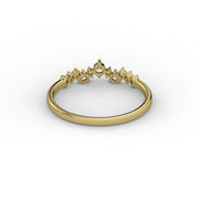 0.22tcw Round Lab Grown Diamond Crown-Inspired Wedding Ring | IGI Certified |