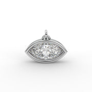 2.20tcw Marquise Solitaire Lab Grown Diamond Bezel Set Pendent | IGI Certified |
