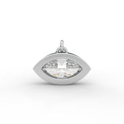 2.20tcw Marquise Solitaire Lab Grown Diamond Bezel Set Pendent | IGI Certified |