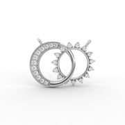 0.30tcw Round Lab Grown Diamond Modern Double Circle Pendent | IGI Certified |