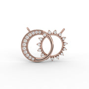 0.30tcw Round Lab Grown Diamond Modern Double Circle Pendent | IGI Certified |