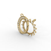0.30tcw Round Lab Grown Diamond Modern Double Circle Pendent | IGI Certified |