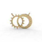 0.30tcw Round Lab Grown Diamond Modern Double Circle Pendent | IGI Certified |