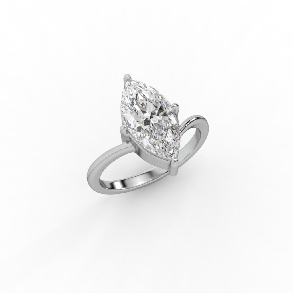 2.30ct Marquise Diamond 4 Prongs Iconic Solitaire Engagement Ring | IGI Certified | Custom Gold |