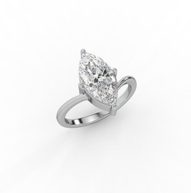 2.30ct Marquise Diamond 4 Prongs Iconic Solitaire Engagement Ring | IGI Certified | Custom Gold |