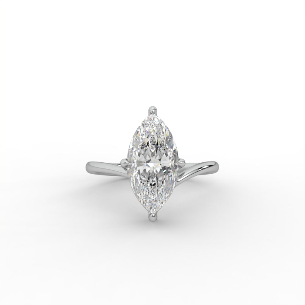 2.30ct Marquise Diamond 4 Prongs Iconic Solitaire Engagement Ring | IGI Certified | Custom Gold |
