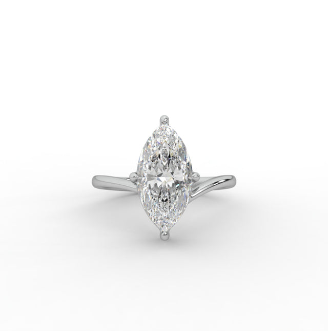 2.30ct Marquise Diamond 4 Prongs Iconic Solitaire Engagement Ring | IGI Certified | Custom Gold |