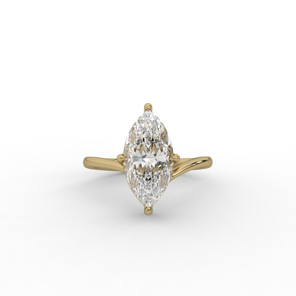 2.30ct Marquise Diamond 4 Prongs Iconic Solitaire Engagement Ring | IGI Certified | Custom Gold |