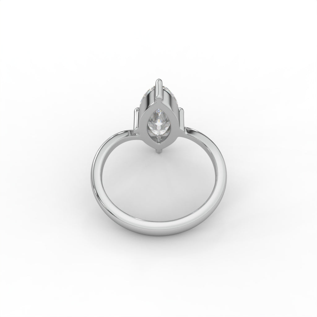 2.30ct Marquise Diamond 4 Prongs Iconic Solitaire Engagement Ring | IGI Certified | Custom Gold |