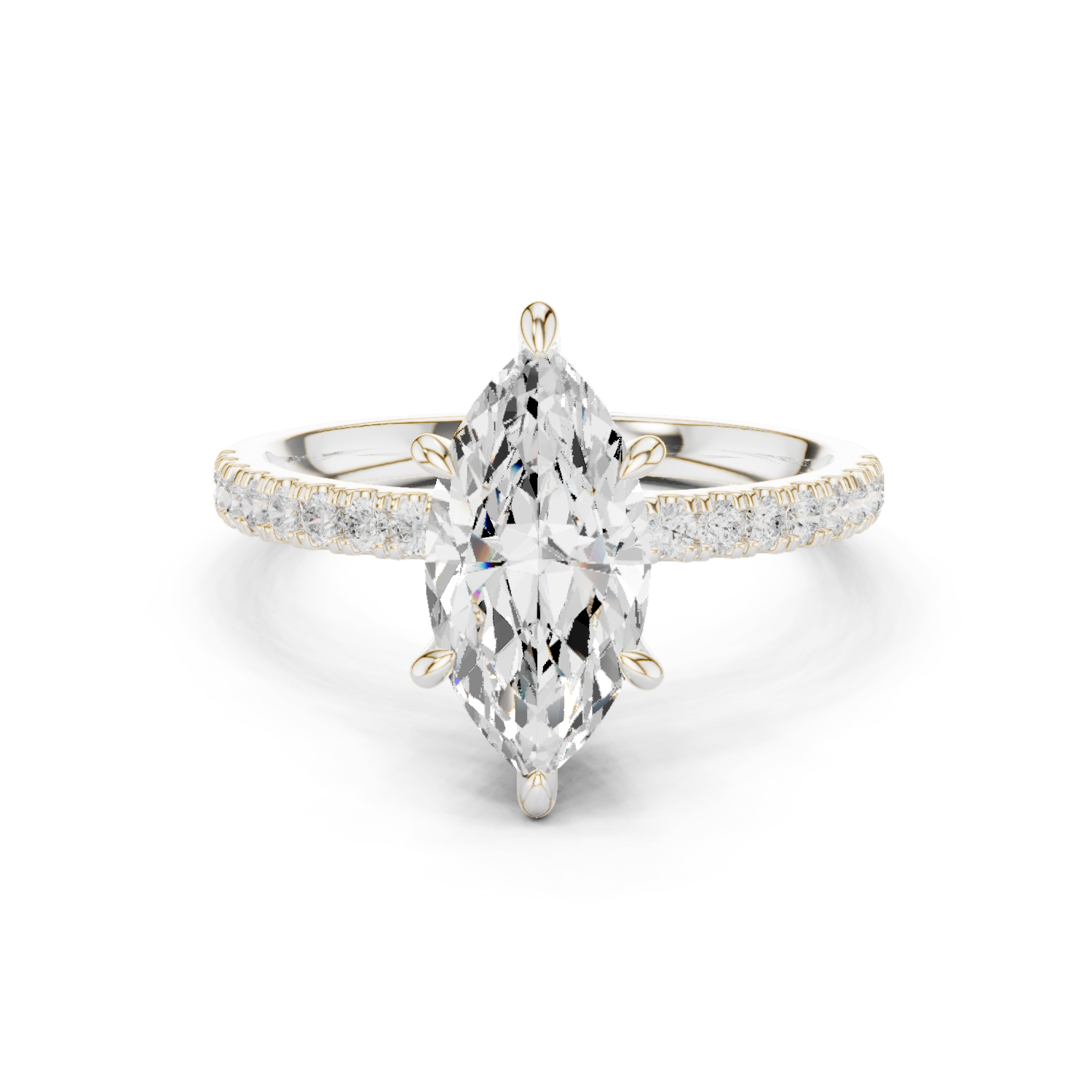 1.90tcw Marquise Lab Grown Diamond Hidden Halo Engagement Ring | IGI Certified | Ethical & Custom