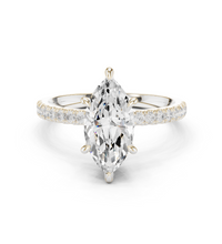 1.90tcw Marquise Lab Grown Diamond Hidden Halo Engagement Ring | IGI Certified | Ethical & Custom