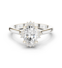 1.57tcw OVAL Lab Grown Diamond Vintage Halo Engagement Ring | | IGI Certified
