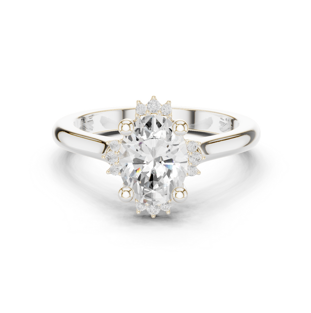 1.57tcw OVAL Lab Grown Diamond Vintage Halo Engagement Ring | | IGI Certified