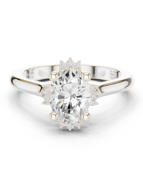 1.57tcw OVAL Lab Grown Diamond Vintage Halo Engagement Ring | | IGI Certified