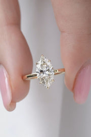 2.00tcw Marquise Lab-Grown Diamond Engagement Ring | Solitaire Band | IGI Certified | Custom Gold